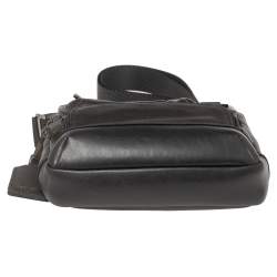 TUMI Dark Brown/Black Leather Alpha Bravo Barstow Messenger Bag