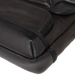 TUMI Dark Brown/Black Leather Alpha Bravo Barstow Messenger Bag
