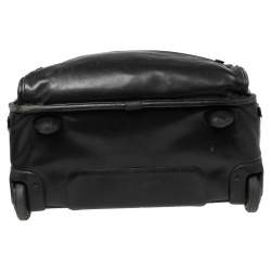 Pre Owned TUMI Black Leather Expandable Rolling Briefcase