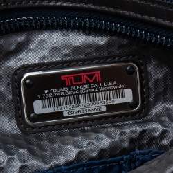 Pre Owned TUMI Blue/Black Leather And Ballistic Nylon Alpha Bravo Knox Backpack