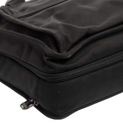 Pre Owned TUMI Black Nylon Gen 4.2 Organizer Portfolio Briefcase