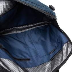 TUMI Navy Blue/Black Nylon and Leather Bravo Alpha Aviano Slim Briefcase