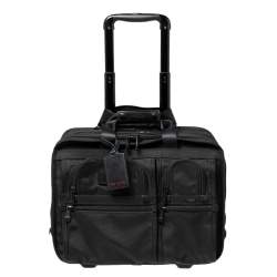 Tumi Black Nylon 2 Wheeled Alpha Rolling Briefcase 