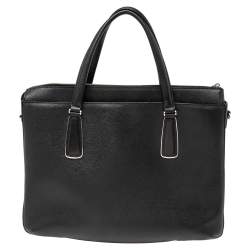 Tumi Black Leather Stanton Nia Commuter Briefcase Bag