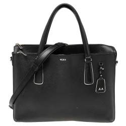 Tumi Black Leather Stanton Nia Commuter Briefcase Bag