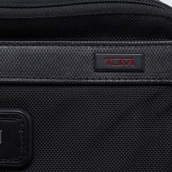 Pre Owned Tumi Black Nylon And Leather Triple Zip Alpha Pouch