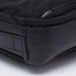 Pre Owned Tumi Black Nylon And Leather Triple Zip Alpha Pouch