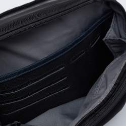 Pre Owned Tumi Black Nylon And Leather Triple Zip Alpha Pouch