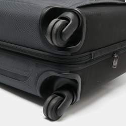 TUMI Dark Grey/Black Nylon Continental 4 Wheeled Alpha II Expandable Carry On Luggage