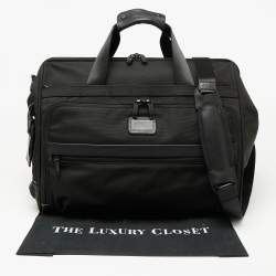 Pre Owned Tumi Black Nylon Alpha II Weekender Bag