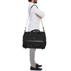 Pre Owned Tumi Black Nylon Alpha II Weekender Bag