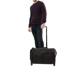 TUMI Black Nylon 4 Wheeled Alpha II Garment Carry On Luggage