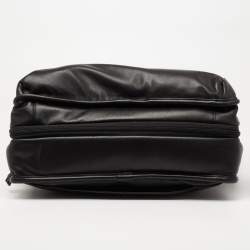 Pre Owned TUMI Black Leather Alpha 2 Expandable Organizer Briefcase Laptop Bag