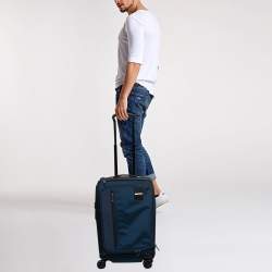 Pre Owned TUMI Blue Ballistic Nylon Merge International Expandable Carry On Luggage