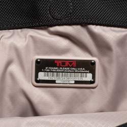 TUMI Black Crocodile Embossed Leather and Nylon Briefcase