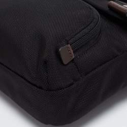 Pre Owned Tumi Black/Brown Nylon and Leather Alpha Bravo Barstow Messenger Bag