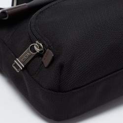 Pre Owned Tumi Black/Brown Nylon and Leather Alpha Bravo Barstow Messenger Bag