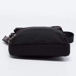 Pre Owned Tumi Black/Brown Nylon and Leather Alpha Bravo Barstow Messenger Bag