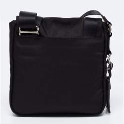 Pre Owned Tumi Black/Brown Nylon and Leather Alpha Bravo Barstow Messenger Bag