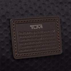 Pre Owned Tumi Black/Brown Nylon and Leather Alpha Bravo Barstow Messenger Bag