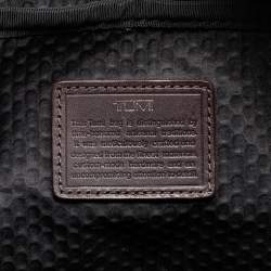 Pre Owned TUMI Black/Brown Nylon And Leather Alpha Bravo Briefcase