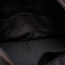 Pre Owned TUMI Black/Brown Nylon And Leather Alpha Bravo Briefcase