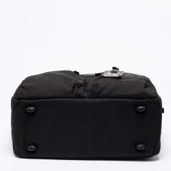 Pre Owned TUMI Black/Brown Nylon And Leather Alpha Bravo Briefcase