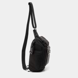 Pre Owned TUMI Black Nylon and Leather Alpha Bravo Kelly Sling Bag