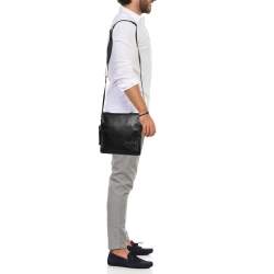 Pre Owned TUMI Black Leather Harrison Scott Messenger Bag