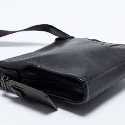 Pre Owned TUMI Black Leather Harrison Scott Messenger Bag