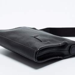 Pre Owned TUMI Black Leather Harrison Scott Messenger Bag