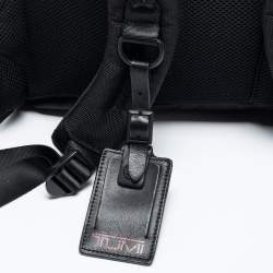 TUMI Black Canvas and Leather Alpha 3 Brief Pack Backpack
