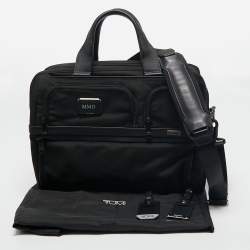 Pre Owned TUMI Black Nylon and Leather Alpha 3 Expandable Organizer Laptop Briefcase