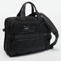 Pre Owned TUMI Black Nylon and Leather Alpha 3 Expandable Organizer Laptop Briefcase