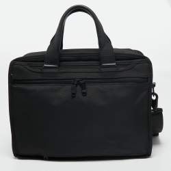Pre Owned TUMI Black Nylon and Leather Alpha 3 Expandable Organizer Laptop Briefcase