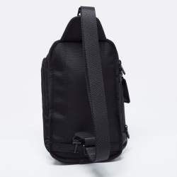 Pre Owned TUMI Black Nylon and Leather Alpha Bravo Saratoga Sling Bag