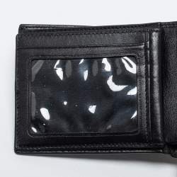 Pre Owned TUMI Black Leather Bifold Compact Wallet