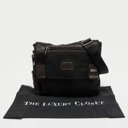 Tumi Black/Brown Nylon and Leather Alpha Bravo Beale Messenger Bag