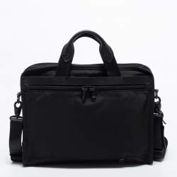 Pre Owned TUMI Black Nylon Organizer Laptop Briefcase