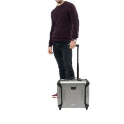 Pre Owned TUMI Grey Polycarbonate 4 Wheeled Vapor Lite Briefcase