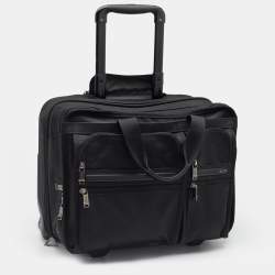 Tumi Black Nylon Alpha Deluxe Laptop Briefcase