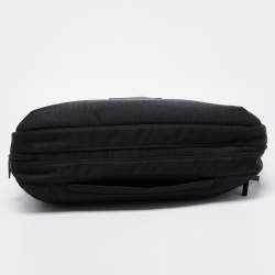 Tumi Black/Brown Nylon and Leather Dror Reversible Briefcase Bag