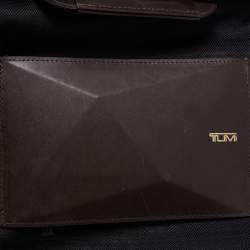 Tumi Black/Brown Nylon and Leather Dror Reversible Briefcase Bag