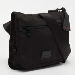 Pre Owned TUMI Black Nylon Alpha Flap Messenger Bag