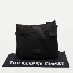 Pre Owned TUMI Black Nylon Alpha Flap Messenger Bag