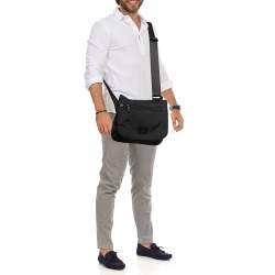 Pre Owned TUMI Black Nylon Alpha Flap Messenger Bag