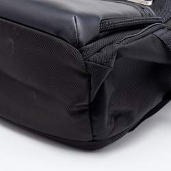 TUMI Black Nylon and Leather Backpack