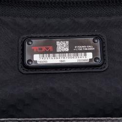 TUMI Black Nylon and Leather Backpack