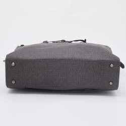 TUMI Grey/Brown Coated Canvas and Leather Document and Laptop Bag