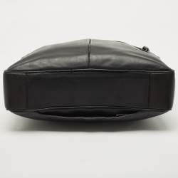 TUMI Black/Dark Brown Leather Berwick Double Zip Briefcase